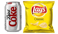 diet coke and chips